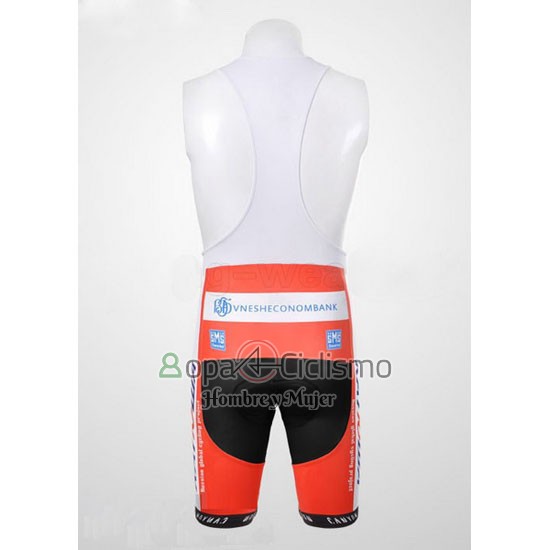 Katusha Ropa Ciclismo Culotte Corto 2012 Mangas Cortas Blanco y Naranja